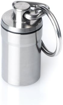 GUS Magnum Pill Fob, Made in USA, Stainless Steel Keychain Pill Holder, Larger Pill & Vitamin Holder...