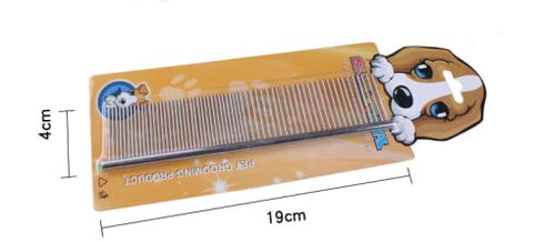 Dog Metal Comb 7.5inch Dogs Dematting Tool Pet Grooming Comb Stainless Steel Teeth Cats Pubby Comb for Removing Hair (M: 19x4cm)...