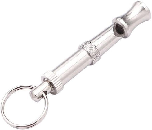 Silver Adjustable Ultrasonic Dog Whistle,Portable Whistle Pet Whistle Supersonic Whistle Dog Whistles for Pet Training?Training and Behavior Aids?...