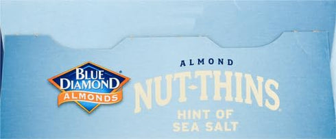 Blue Diamond Almonds Nut-Thins Gluten Free Cracker Crisps, Hint Of Sea Salt, Family Size, Sea Salt, 7.7 oz (Pack of 1)...