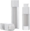 2 Pcs Frosted Plastic Airless Pump Bottles Refillable Foundation Bottles Empty Cream Lotion Bottles Square Essence Dispensers 50ML...