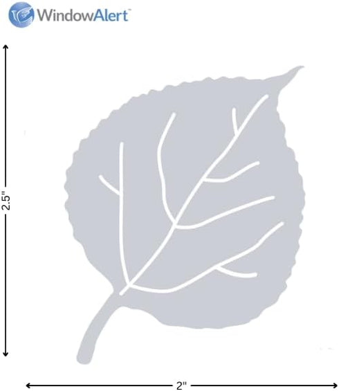 WindowAlert Aspen Leaf Anti-Collision Decal - UV-Reflective Window Decal to Protect Wild Birds from Glass Collisions - Made in The USA...