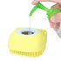 New hair scalp massage shampoo brush for dogs and cat bath pet silicone soft dog, Yellow...
