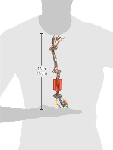 Mammoth 10-Inch TPR Squeaky Cloth Rope, Small...