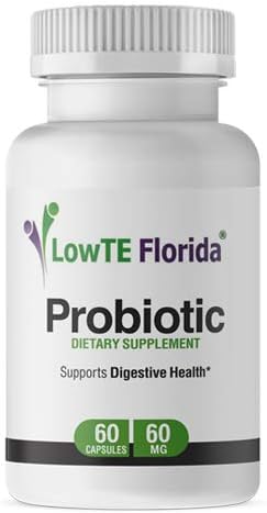 LowTE Florida® Probiotic Supplement - 60 Capsules, 60mg, Probiotics for Digestive Health and Immune Support with Lactobacillus Acidophilus, Lactob...