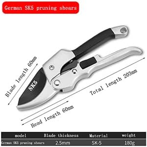 garden shears, scissors gardening tools, work 3 times easier, cutting florist floral, thorn rose, branch, hedge and fruit, handheld pruner (Sharp ...