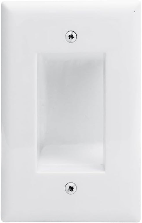 Single-Gang Quick Install Bulk Wire Plate, White...