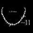 Unicra Bride Silver Necklace Earrings Set Crystal Bridal Wedding Jewelry Set Rhinestone Choker Necklace for Women and Brides...