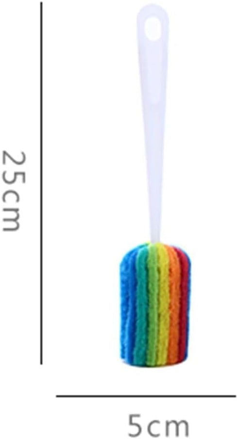 4PCS Cleaning Bottle Washer Coffee Cup Cleaning Colorful Sponge Cleaner Cup Washing Brush Long Bottle Brush...