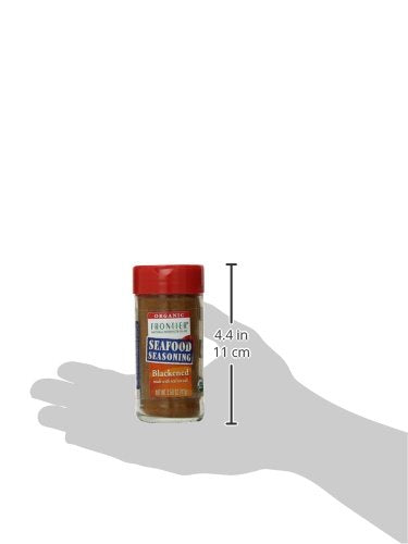 Frontier Co-op Organic Blackened Seafood Seasoning, 2.5 Ounce Bottle, Savory Blend for Fish, Seafood, Sauces, Chowders...