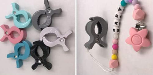 8 Pack Colorful Stroller Clips Pegs to Hook Muslin and Toys Seat Cover Blanket Clips Plastic Universal Clip...