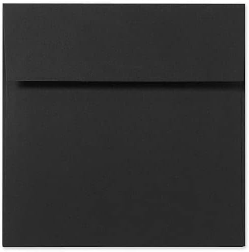 LUXPaper Square Invitation Envelopes | Peel & Press | 9" x 9" | Midnight Black | 80lb. Text | 50 Qty...