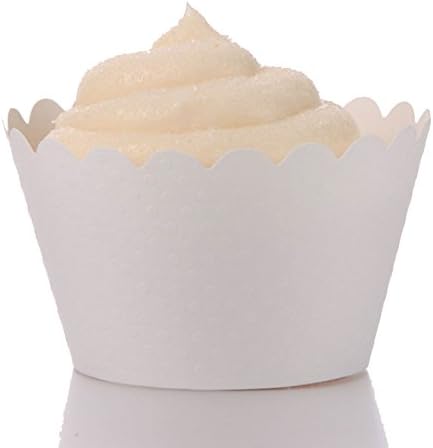 Dress My Cupcake Standard White Cupcake Wrappers, Set of 100...
