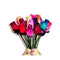 24 Small Bud Wooden Roses Bouquet- Assorted Colors...