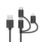 Apple MFI Certified 3-in-1 Cable, Lightning/Type C/Micro USB Cable for iPhone, iPad, Huawei, HTC, LG, Samsung Galaxy, Sony Xperia, Android Smartph...