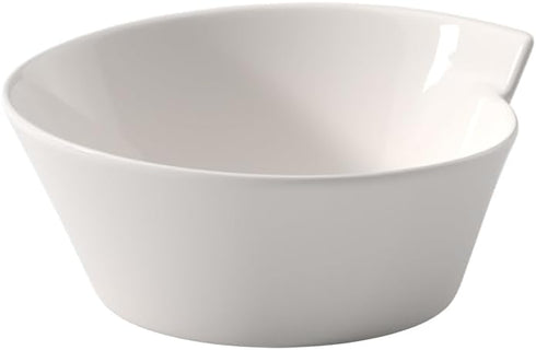 Villeroy & Boch New Wave Large Round Rice Bowl, 20.25 oz, Premium Porcelain, Made in Germany, White...