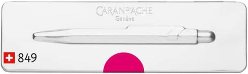 Caran D'ache 849 Pop Line Fluo Purple Ballpoint Pen with Metal Box (849.590)...
