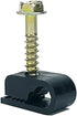 (TM) Flex Single Coaxial Cable Clips, Cat6, Electrical Wire Cable Clip, 1/4 in (6 mm) Screw Clip and Fastener, Black (100 Pieces per Bag)...
