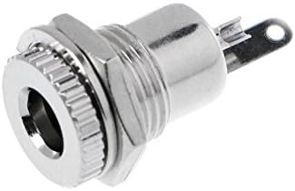 5 Pack 5.5mm x 2.1mm Female Socket Panel Mount Connector 5.5x2.1mm DC-099 Power Supply Jack Terminal Plug Adapter Replacement Repair Parts Solder ...