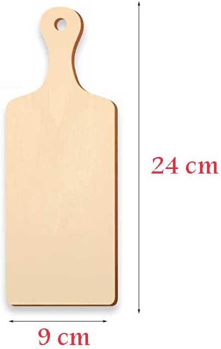 6 Pcs Mini Wood Cutting Board Wooden Chopping Board Paddle Unfinished Wood Kitchen Board Cooking Serving Charcuterie Board for DIY Kitchen Decor C...