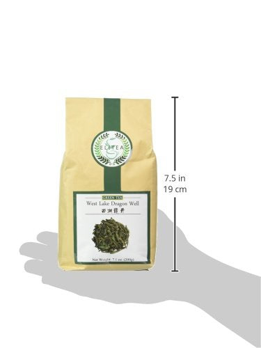 ELITEA Green Tea Loose leaf Quality Dragon Well Xi Hu Long Jing China Famous Green Tea Bulk 7.1 Ounce...