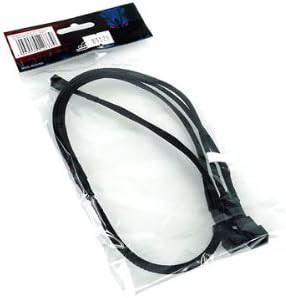 Phobya Premium 3-Pin x 3 Fan Cable Splitter (Power 3 Fans from One Connection Black Sleeving & Black Connectors...