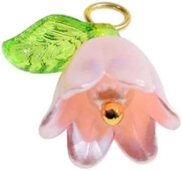 10Pcs White Bell Orchid Pendant,Flower Beads,Bell Flower Spacer Beads,for DIY Jewelry Making, Beading Projects Beading Supplies...