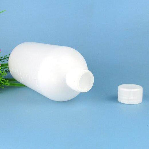 2PCS 500ml/17oz Empty Plastic Small Mouth Graduated Lab Chemical Container Reagent Bottle Sample Liquid Sealing Reagent Bottle Boston Rounds Liqui...
