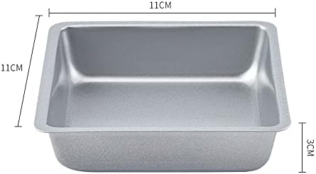 Flunyina 4 Inches Non-Stick Square Cake Pans Set of 4 Carbon Steel Cake Molds for Home Daily Housewarming Wedding Birthday Party Brownie Making...