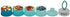 BariatricPal 4 Compartment Detachable, Stackable, and Portion Controlled Food & Powder Storage Containers (Blue-Teal)...