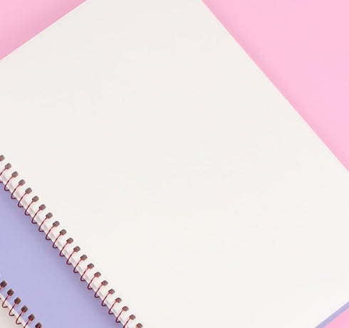 Cute Unruled Blank Spiral Notebook, About 60 Sheets, 7.3 x 10.3 Inches, Colors May Vary(Pink or Purple)...