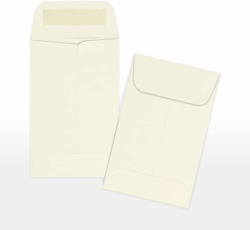 LUXPaper #1 Coin Envelopes | 2 1/4" x 3 1/2" | Natural | 80lb. Text | 50 Qty...