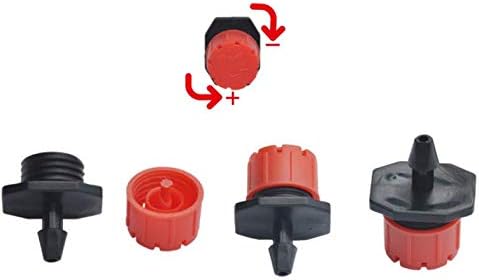 50PCS Adjustable Irrigation Drippers Sprinklers 1/4 Inch Emitters Drip Watering System for Vegetable Gardens, Flower beds, Lawn, Herbs Gardens...