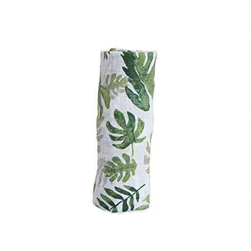Little Unicorn – Tropical Leaf Cotton Muslin Swaddle Blanket | Single | 100% Cotton | Super Soft | Newborns and Infants | Large 47” x 47” | Machin...