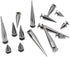 Uviviu 20 Pcs 40mm Spike and Studs, Metalic Rivet Screw on Cone for Leather Crafts Punk DIY Clothing (40MMx20Pcs, Silvery)...