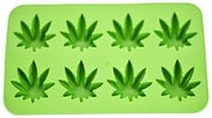 Fairly Odd Novelties Cannabis Marijuana Pot Leaf Shape Stoner Ice Cube Tray Mold Novelty Gag Gift, One Size, Green...