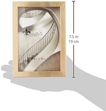 Lawrence Frames 708046 Galvanized Expressions 4x6 Chloe Contemporary Gold Picture Frame...