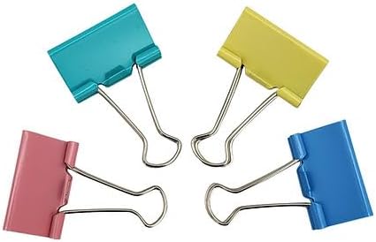 Binder Clips, 12 Count, Multi-color...