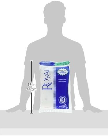 Royal Dirt Devil 2066247001 Paper Bag, Royal Type B Upright Top Fill 10 Pk, White...