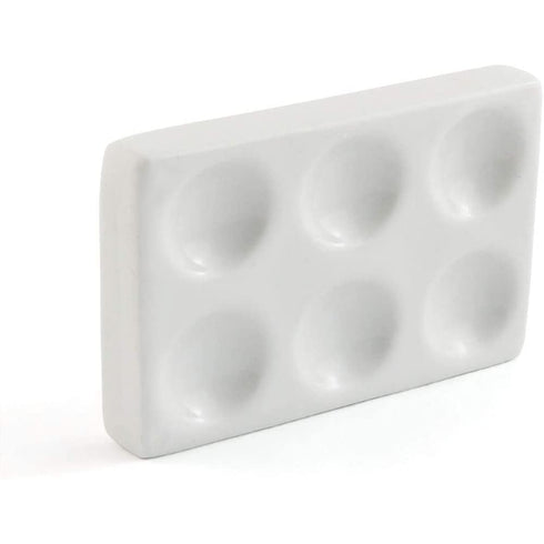 1PC White Porcelain Spot Plate 6 Wells Laboratory Spotting Reaction Plate Best for Laboratory Chemical Experiment Testing...