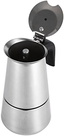 Yosoo Coffee Maker, Stainless Steel Coffee Pot Percolator Stovetop Latte Maker Percolator Stove Top Filter Coffee Maker Pot Easy Clean (200ML 4 Cu...