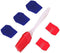 8" Silicone Brush with 6 swappable heads - Great for baking, marinades, crafts, glue, padding, woodworking and more. Easy to clean...