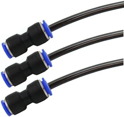 Straight Push Connectors, 4/6/8/10/12 mm Quick Release Plastic Push to Connect Fittings Kit, 50 Pcs Air Line Fittings for 5/32 1/4 5/16 3/8 1/2 Tu...
