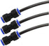 Straight Push Connectors, 4/6/8/10/12 mm Quick Release Plastic Push to Connect Fittings Kit, 50 Pcs Air Line Fittings for 5/32 1/4 5/16 3/8 1/2 Tu...