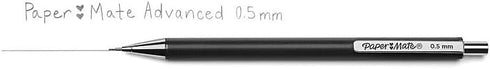 Paper Mate Advanced Mechanical Pencils, 0.5 Mm, Hb (#2), Black Lead, Gun Metal Gray Barrel...
