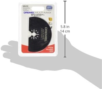 Dremel MM450 Multi-Max Half Moon Oscillating Saw Blade- Oscillating Tool Accessory- Perfect for Cutting Wood and Drywall- Universal Quick-Fit , Bl...