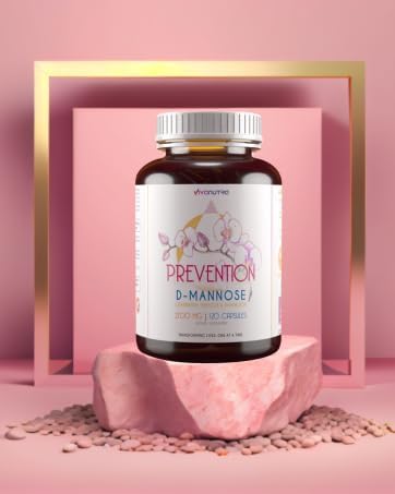 D Mannose Capsules 2000 MG Per Day - With Cranberry Pills for Urinary Tract Infection - Fast-Acting Pills For Bladder Health, UTI, Flush Impuritie...
