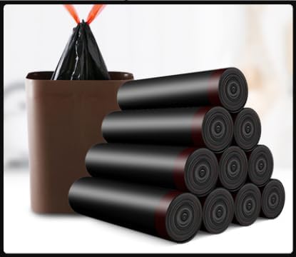 75 Count Drawstring Trash Bags,Thickened Garbage Bags 19.7" x 17.7"Unscented Trash Bags for Kitchen, Bathroom, Office Waste Bin Liners (Black)...