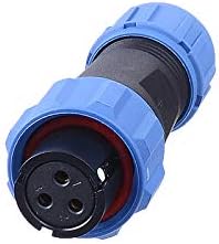 SP13 Aviation Connector M13 Female Plug + Circular Male Socket ?13mm Outdoor Waterproof IP68 Plastic Connectors with Cap Panel Mount Gold Plated 3...