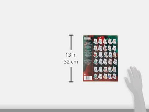 Bucilla Counted Cross Stitch Ornament Kit, 84293 Tiny Stocking , White...